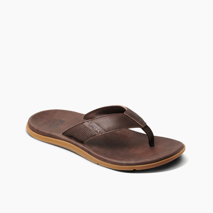 Reef | Men's Sandals Leather Santa Ana in Dark Brown Item-ID 1iR
