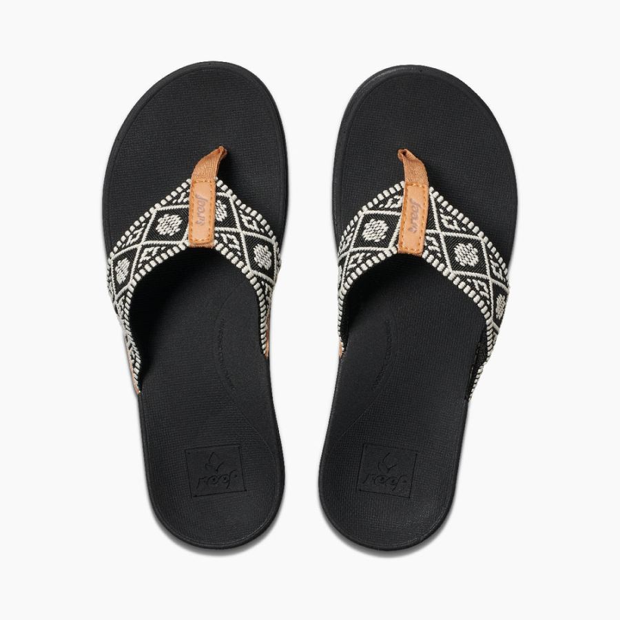 Reef | Women's Ortho Woven Sandals in Black/White Item-ID 29qcuG