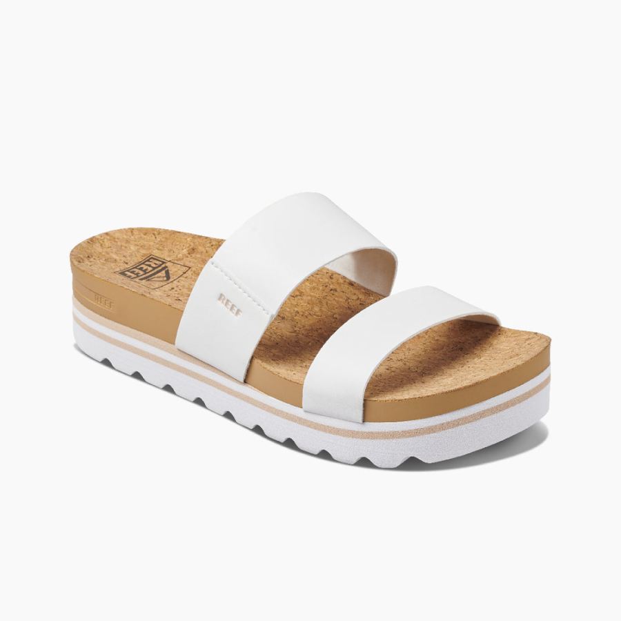 Reef | Women's Cushion Vista Hi Platform Sandals in White Item-I