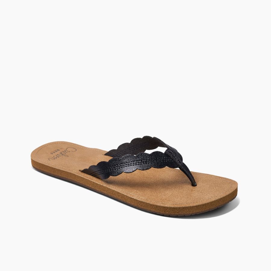 Reef | Women's Cushion Celine Sandals in Black/Tan Item-ID 7XIvb