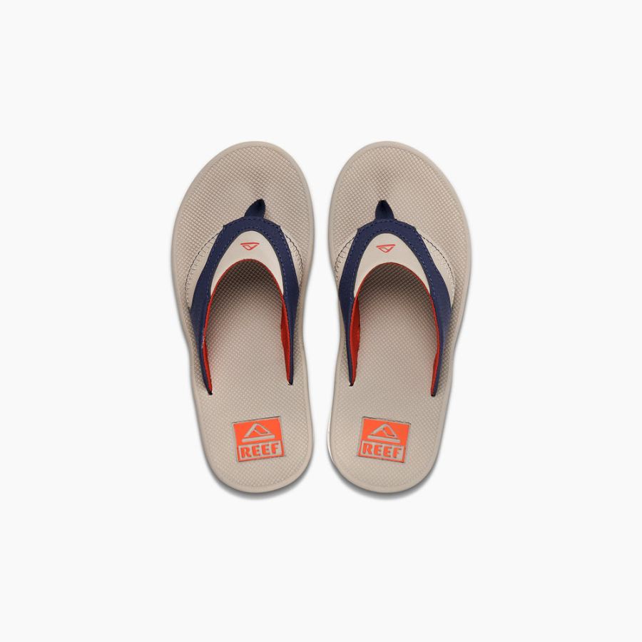 Reef Boys Sandals Kids Fanning in Taupe/Navy Item-ID JS7YQ4O3