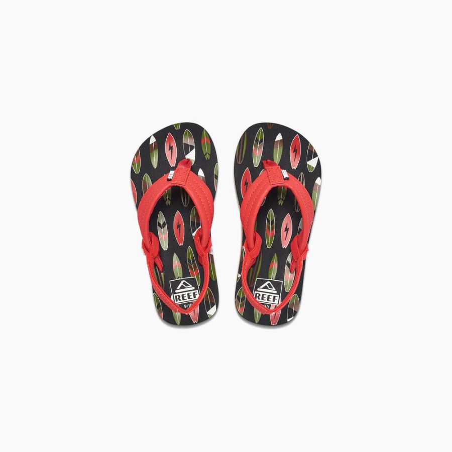 Reef Little Boys Ahi Sandals in Red Board Item-ID JZmeB5Ak