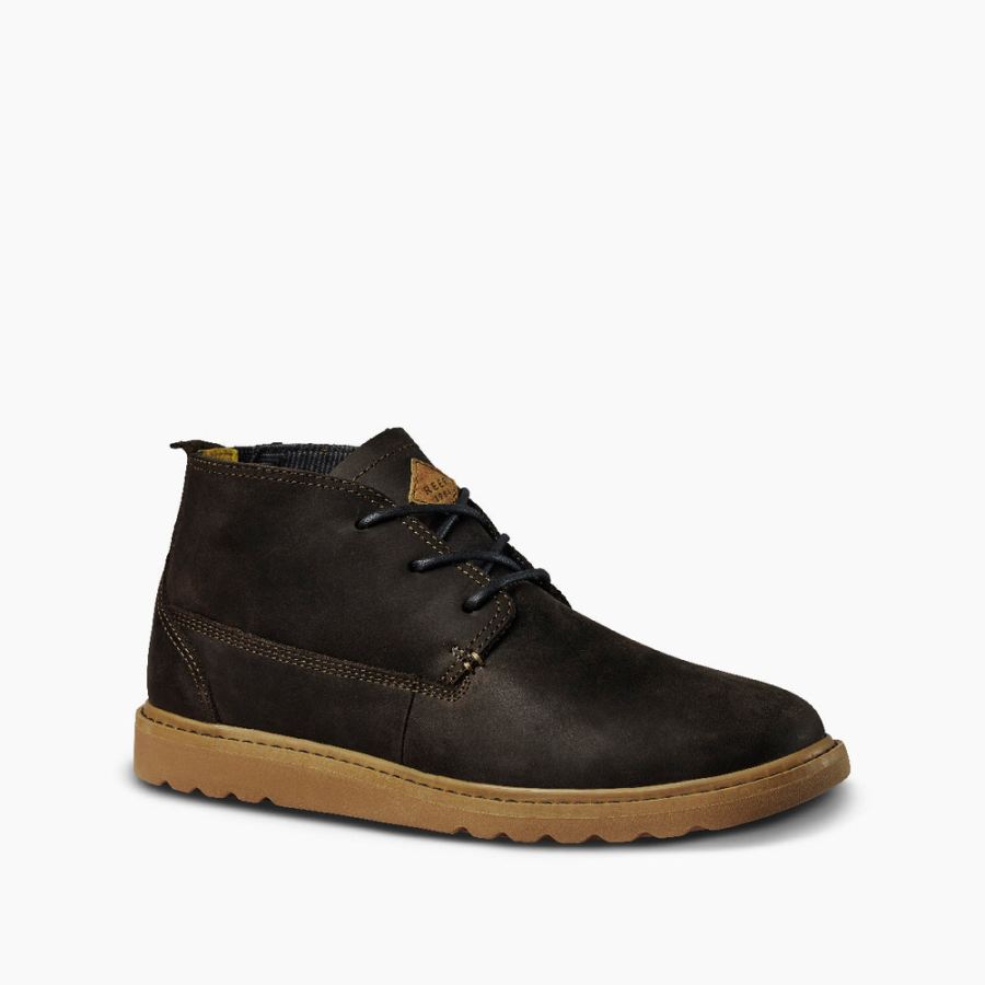 Reef | Men's Voyage Boot Premium Leather Shoe in Black Rock Item