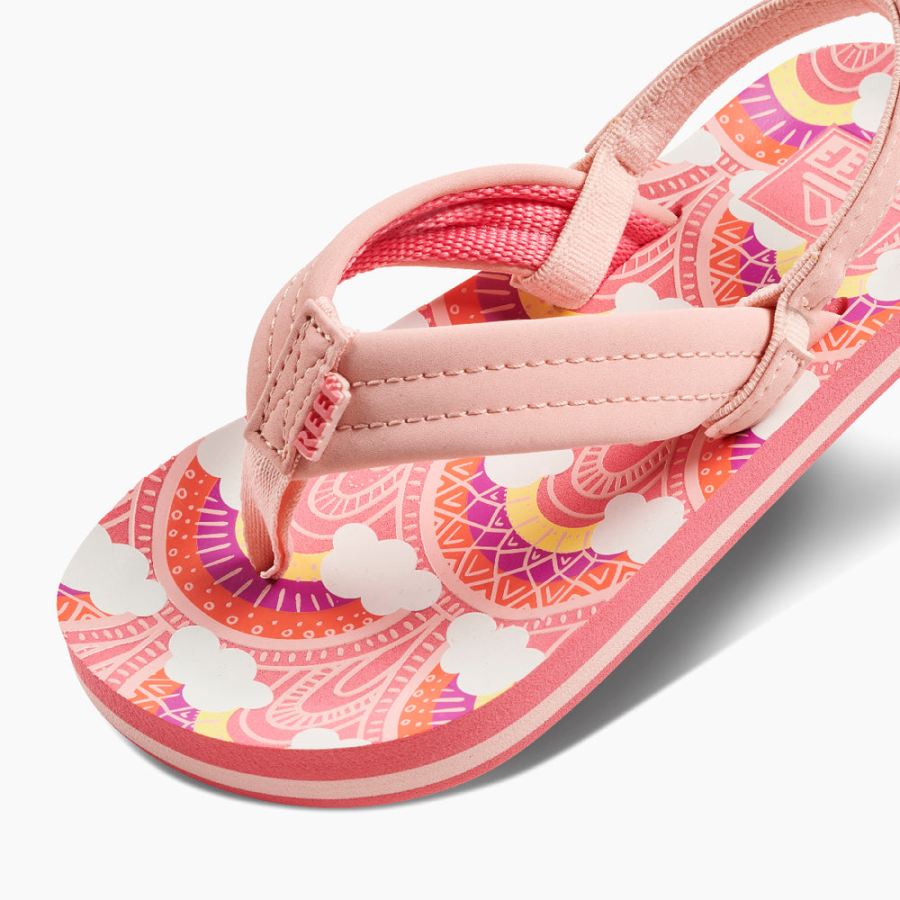 Reef Toddler Girls Ahi Sandals in Rainbows and Clouds Item-ID RA
