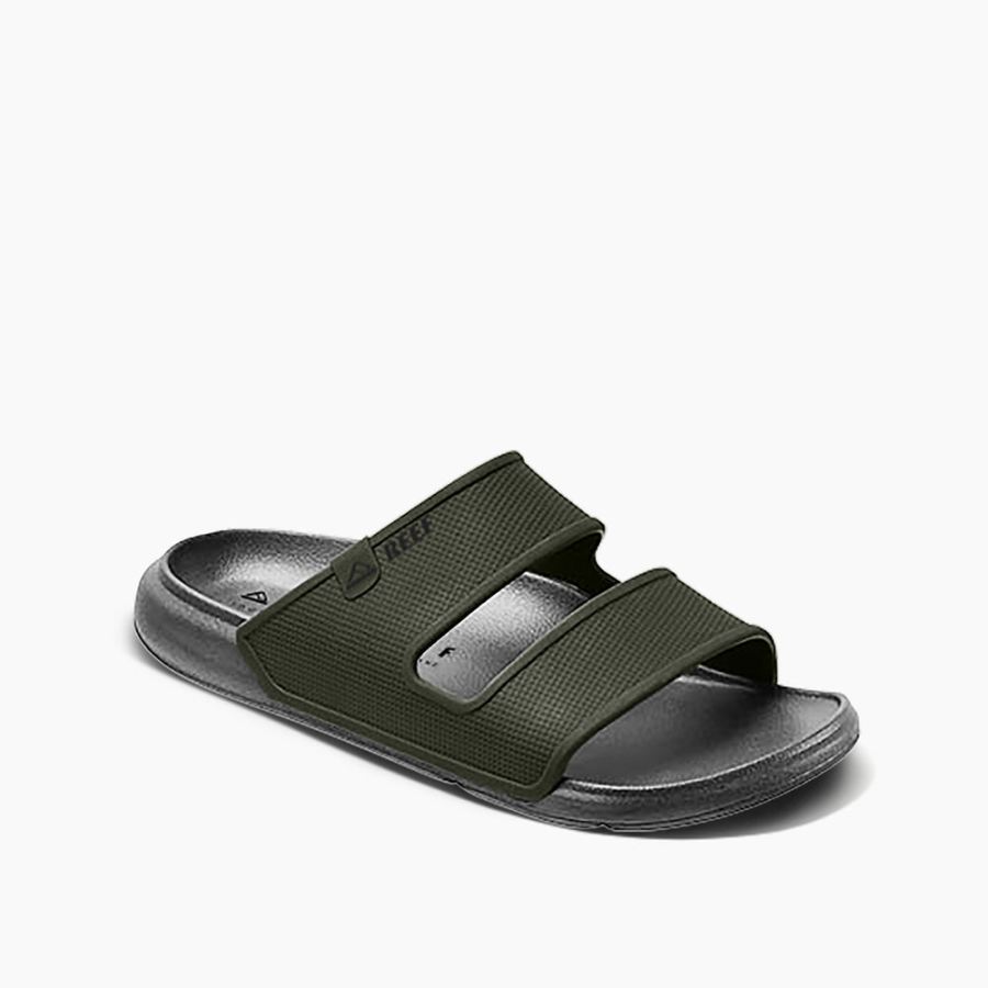 Reef | Men's Oasis Double Strap Slides in Grey/Olive Item-ID WhH