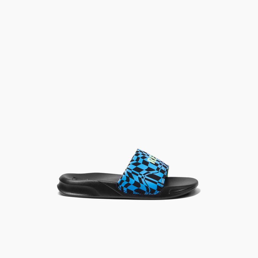 Reef Boys Slides Kids One Slide in Swell Checkers Item-ID mj8Drq