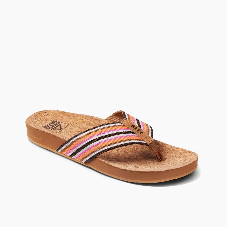 Reef | Women's Cushion Strand Sandals in Smoothie Stripe Item-ID