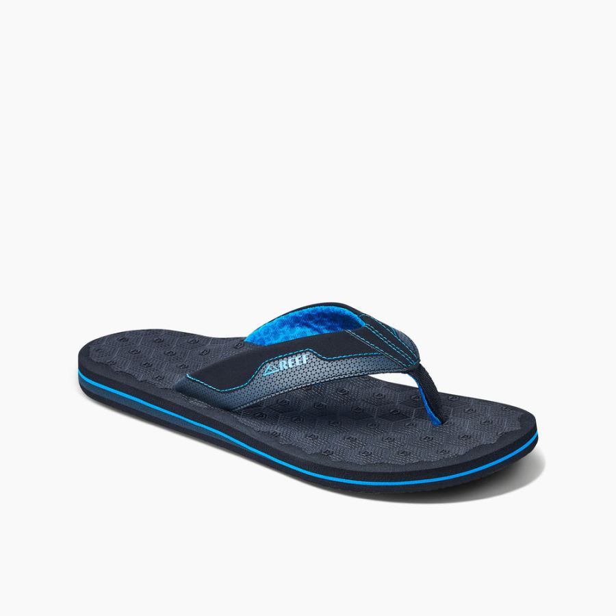 Reef | Men's The Ripper Sandals (Black/Blue) Item-ID qFoSpcrm