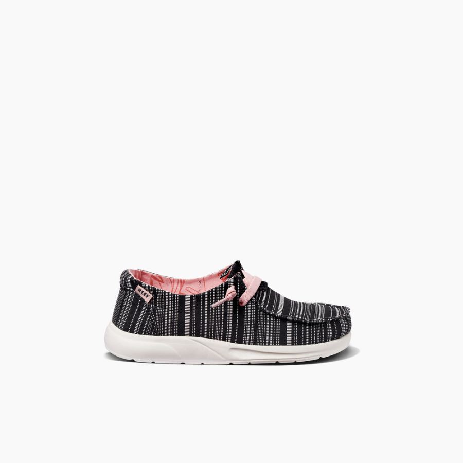 Reef Girls Shoes Kids Cushion Coast in Black Stripes Item-ID wf1